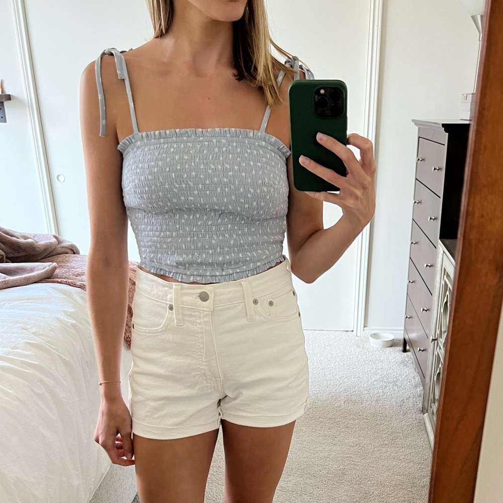 Abercrombie Tie-Strap Smocked Cami